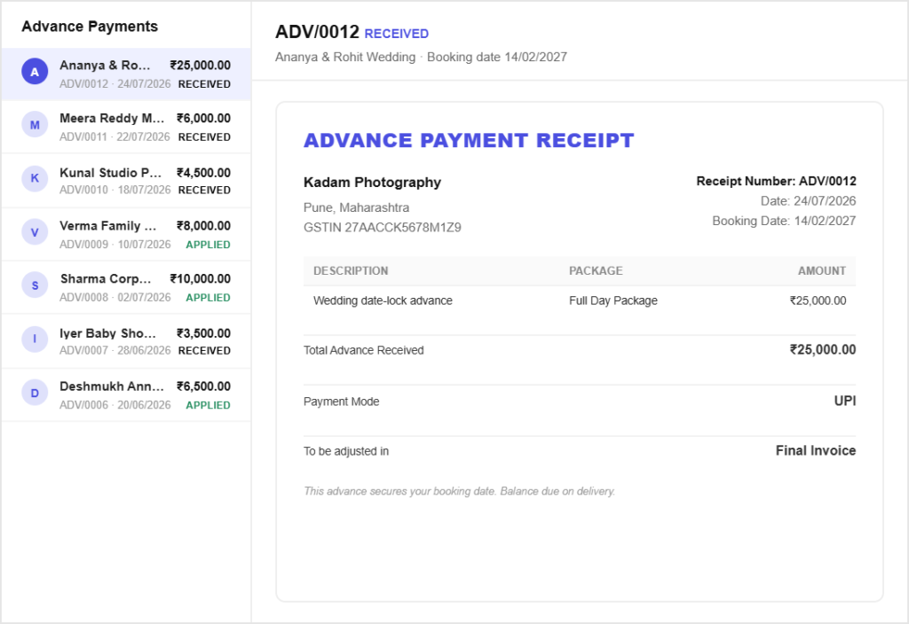gst-photographers-advance-payment-booking-date